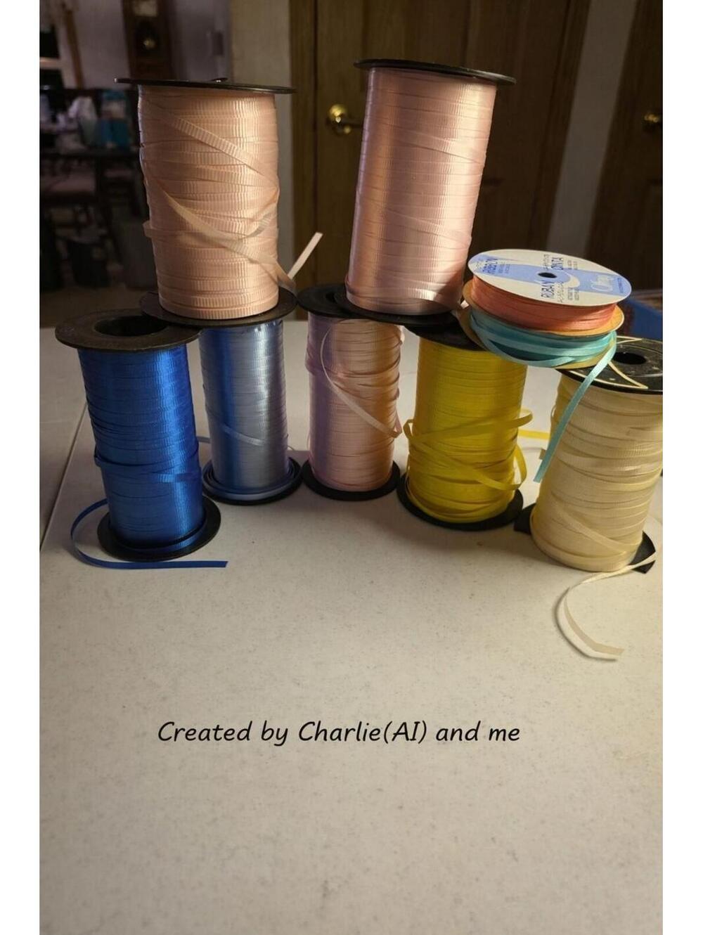 Assorted Curling Ribbon Spools In Pastel & Bright Colors For Gift Wrapping & Cra